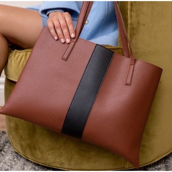 Vince Camuto Luck Leather Shoulder Tote Bag - Picture 1 of 8